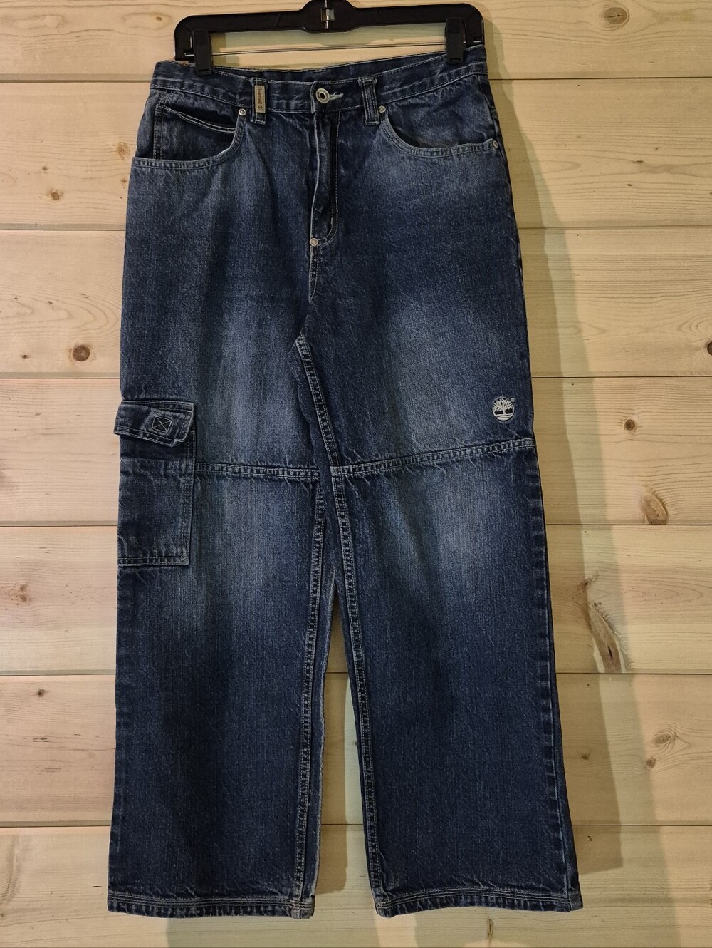 Timberland Men's Straight Jeans in Dark Blue Wash Size 20x27